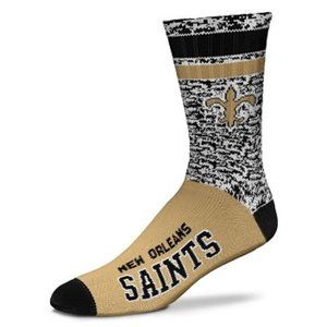 🆕 NEW ORLEANS SAINTS RETRO DEUCE CREW SOCKS - MEN - NFL